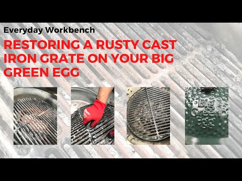Cleaning rust from a cast iron bbq grill grate and how...