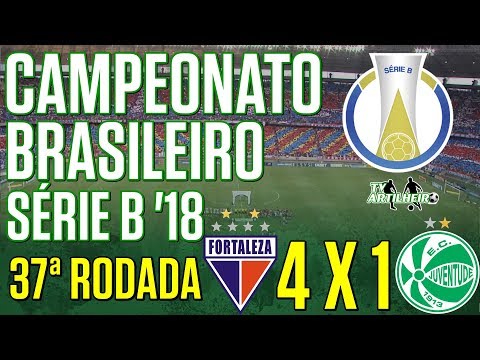 [Série B '18] 37ª Rodada | Fortaleza EC 4 X 1 EC Juventude | Narr.: Kleber Tubarão | TV ARTILHEIR⚽