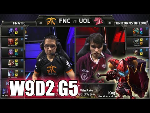 Fnatic vs Unicorns of Love | S5 EU LCS Summer 2015 Week 9 Day 2 | FNC vs UOL W9D2 G5