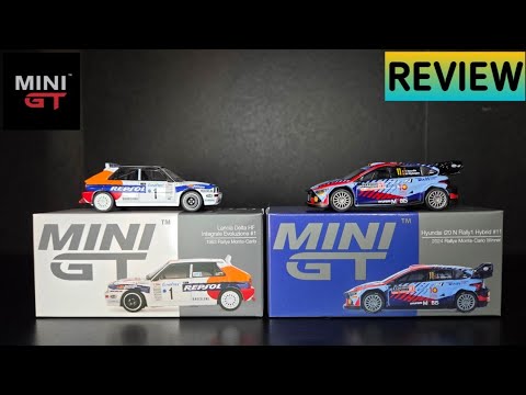 Feature Image thumbnail for the video blog Mini GT - Lancia Delta HF Integrale Evo & Hyundai i20 N Rally1 - Rally Monte Carlo - REVIEW by  booster_diecast