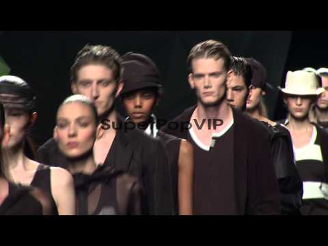 Models walk the runway at Y-3 - Spring 2013 - Mercedes-Be...