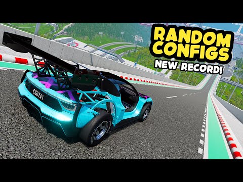 Which Randomly Generated Car Config Can Fly The Furthest On Car Jump Arena? PART 6 - BeamNG Drive