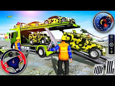 Army Vehicle Transporter Driver Simulator || US Army Truck Military Driving || Android Gameplay