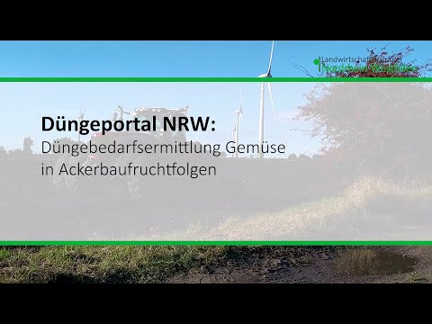 Düngeportal NRW: Düngebedarfsermittlung Gemüse in Ackerbaufruchtfolgen