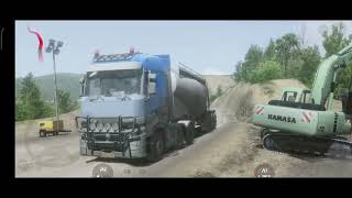 #toe3 Cement transport, | driving on a mountain road of Quarry: | truckers of Europe 3: (02)