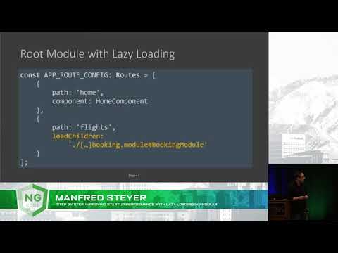 "Improving Startup Performance Lazy Loading" | Manfred Steyer | ng-conf 2017 Minified