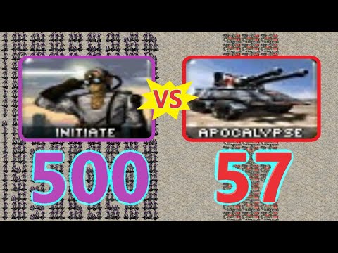 Initiates vs Apocalypse - Same Cost - Red Alert 2