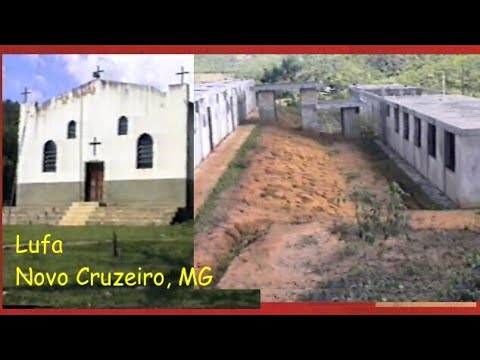 Escola Estadual do Lufa e Igreja Católica em 1992 / Distrito do Lufa, Novo Cruzeiro, MG, Brasil