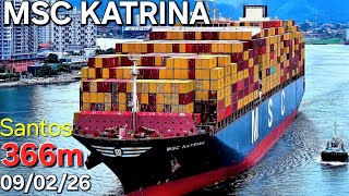 MSC Katrina navio container 09/02/26 Santos @cruzeiros2025 maior shipcontainer #msc  #cargueiro