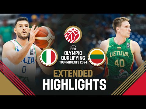 Semi-Finals: Italy 🇮🇹 vs Lithuania 🇱🇹 | Extended Highlights | FIBA OQT 2024 Puerto Rico