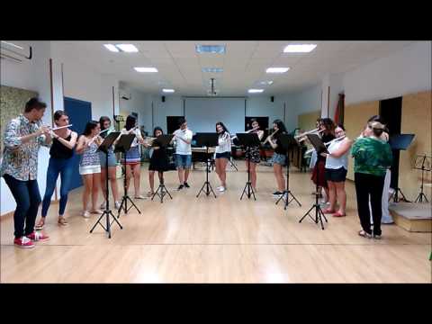 I Curso de flauta "Ciudad de Mula '17" - ORQUESTA DE FLAUTAS - Badinerie (Bach)