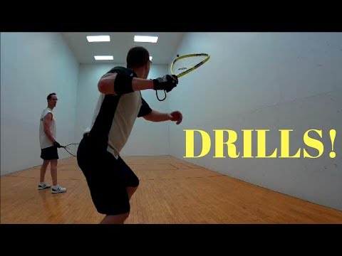 Racquetball Practice 2 - Ceiling Ball Warm-ups and Shooting Drills