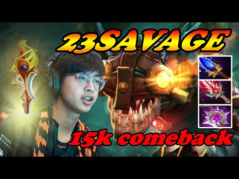 23Savage Slark 15k comeback vs Sniper Divine Rapier | Giveaway | Dota 2 Pro Play