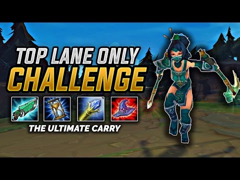 TOP LANE ONLY CHALLENGE - CARRY WITHOUT LEAVING LANE! | League of Legends