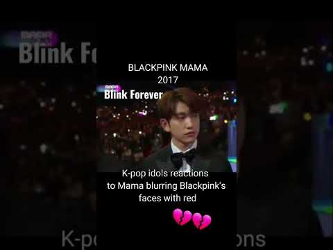K-pop idols reactions to Mama blurring Blackpink's faces with red #blackpink #blink4ever