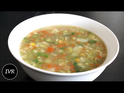 "Vegetable Sweet Corn Soup" | Indian Vegetarian Recipe