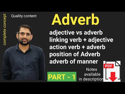 ADVERBS - Parts of Speech  part-1 - Basic  TO advance level for SSC BANK UPSC Examples, Exercises