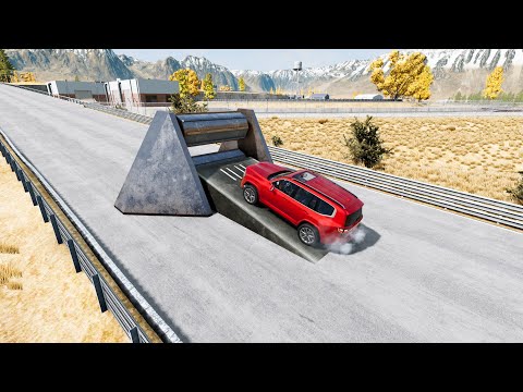 Cars vs Spinning Roller - BeamNG Drive