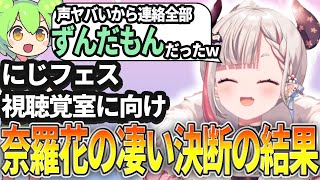 【切り抜き】にじフェス前に喉の調子が悪くなるもファンの為に本気で治そうとする奈羅花と運営の神対応が凄い【#奈羅花 #切り抜き #にじさんじ #にじフェス 】