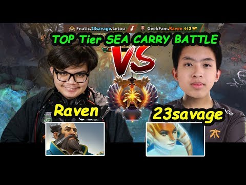 Fnatic 23savage [Naga Siren] vs Raven [Kunkka] Top Tier SEA Carry Battle Dota 2 7.22g Gameplay