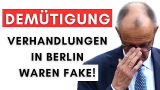 US bestätigt: Merz durfte nicht mitverhandeln – Merz durfte nur das Catering bestellen!