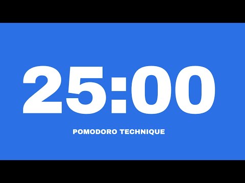 Pomodoro Technique - 8 x 25 min timer Ambient Music