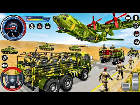 Army Cargo Truck Simulator 3D - US Airplane Vehicle Transporter Truck Driving - Android Gameplay