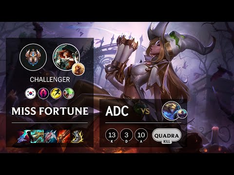Miss Fortune ADC vs Ezreal - KR Challenger Patch 10.24