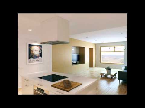 Chic Small Apartment Kitchenette With Living Room Idea