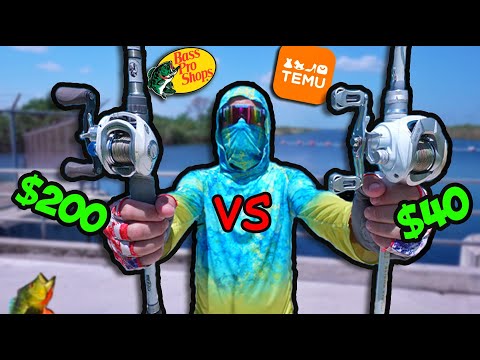 TEMU Bass Fishing vs Bass Pro Baitcaster Combo - Fishing for Exotic