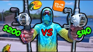 TEMU Bass Fishing vs Bass Pro Baitcaster Combo - Fishing for Exotic