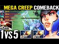 🔥 MOST EPIC MEGA CREEPS COMEBACK - WTF 1Carry5 Luna 2x Rapier + Deadalus vs Pro TB 7.29 Dota 2