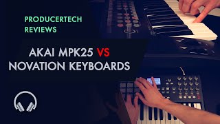 Video thumbnail for AKAI MPK25 Review and Comparison with Novation Keyboards by Producertech