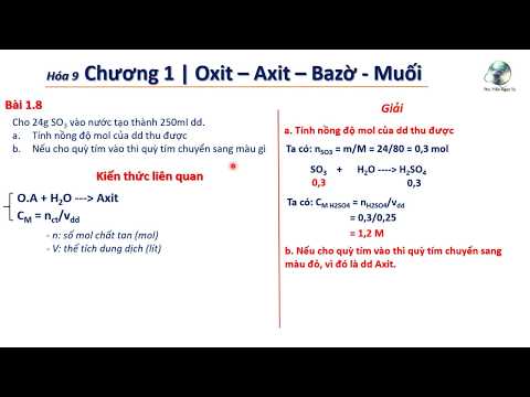 ✔ Hóa9| Giải nhanh bài toán Oxit axit + H2O Thần Thánh (Tính nồng độ Mol)