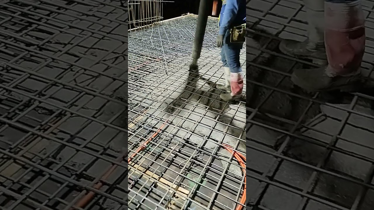 Bleeding in the concrete, water rises to concrete surface as solids settle