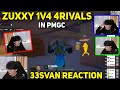 4AM 33Svan Reaction on BTR Zuxxy 🇮🇩 1v4 Clutch 4Rivals🇲🇾 in PMGC 2022 🔥😲