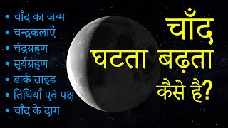 How Moon Phases Occur? चाँद घटता-�