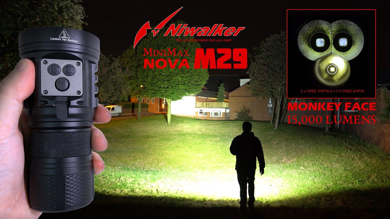 [4K Review] Niwalker M29 Monkey Face flashlight 18650 Flashlights