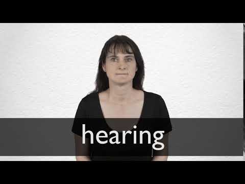 hearing definition