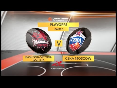 EuroLeague Highlights Playoffs 3: Baskonia Vitoria Gasteiz 88-90 CSKA Moscow