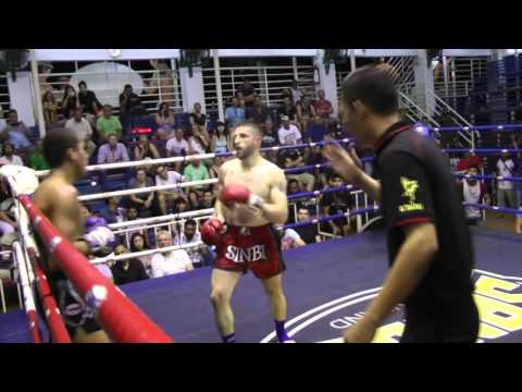 Cormac (Red corner- Sinbi Muay Thai) fight at Bangla stadium- 22.11.2015