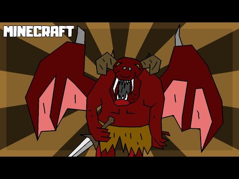 How to Draw Red Nether Demon! MINECRAFT