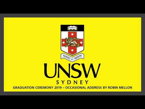 UNSW Graduation Ceremony FBE 2019 Robin Mellon Occasional Address