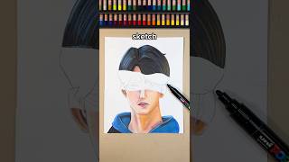 Subscribe Or Else… 👀 Ripping My Drawing Of JINU From KPOP DEMON HUNTERS?✨#art #drawing #shorts