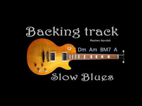 SLOW ROCK BLUES BALLAD, GARY MOORE STYLE, BACKING TRACK GUITAR IN Dm