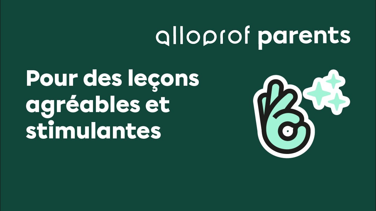 Pour des leçons agréables et stimulantes