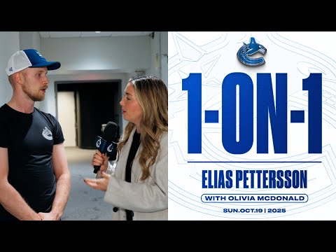 Elias Pettersson 1-on-1 | Canucks at Capitals (Oct 19, 2025)
