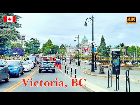 Victoria British Columbia Canada - from Downtown to Suburbs 4K Drive