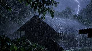 Chuva Forte no Telhado de Zinco com Trovões Intensos ⛈️ Tempestade para Dormir Profundamente