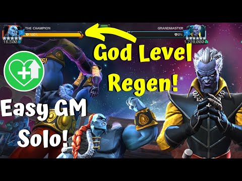 God Level Regen! The Champion vs Grandmaster! Easy Solo! - Marvel Contest of Champions